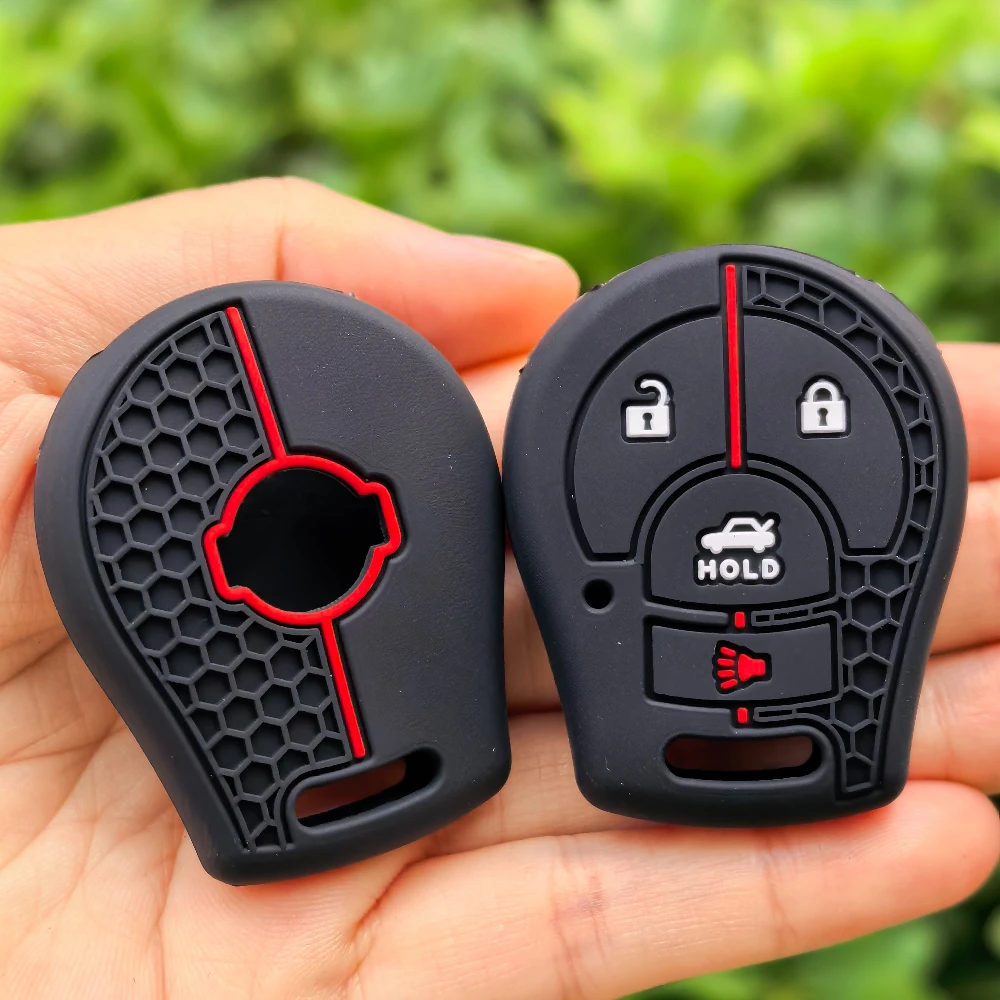 

Силиконовый чехол с дистанционным управлением и 4 кнопками для Nissan Maxima Versa Altima Sentra Tiida Armada X-Trail