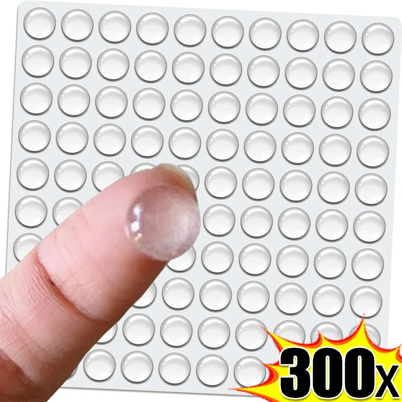 300/100pcs Self-Adhesive Clear Door Stop Rubber Damper Buffer Cabinet Bumpers Silicone Furniture Dots Cushion Protective Pads