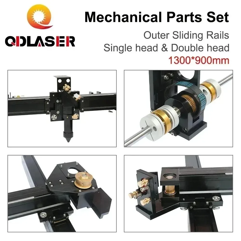 QDLASER 1390 Outer Slide Rail Kit 1300x900mm Mechanical Motion Parts for CO2 Laser Engraver Cutting Machine