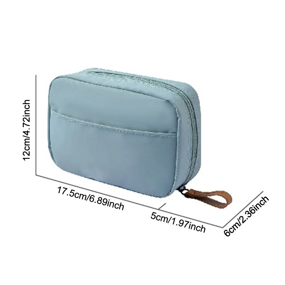 Portable Zipper Travel Organizer Cosmetic Bag Large Capacity Makeup Pouch Simple Beauty Storage Case