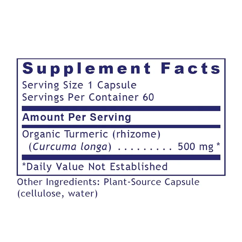 Turmeric - Supports liver and gastrointestinal health - Contains natural curcumin from organic turmeric -60 capsules