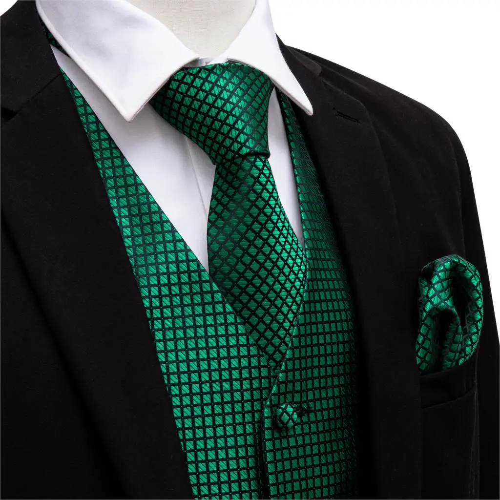 Green Suit Vest Men Paisley Wa - Silk Tie Striped avis et prix