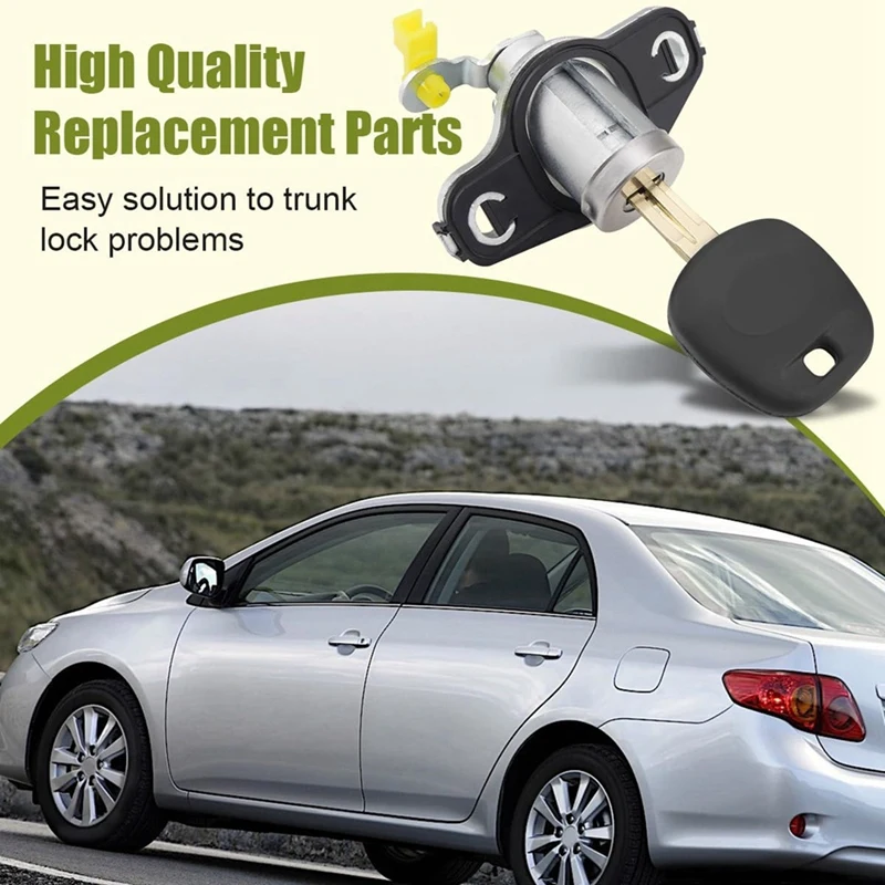 Trunk Lid Lock Cylinder with Keys for Matrix 1.8L L4 2003-2008 Replace 69055-02030 Accessories