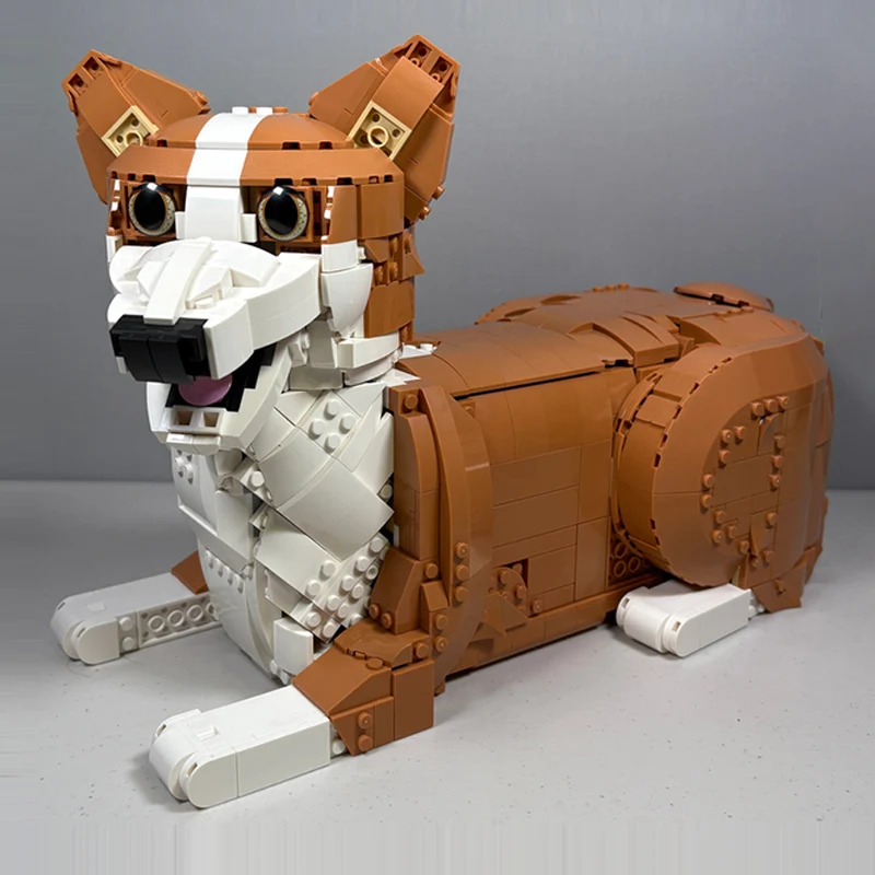 Creators Animal Series Model MOC Building Bricks Corgi Dog Modular Technology Gifts Holiday Assemble Children Toys Suit