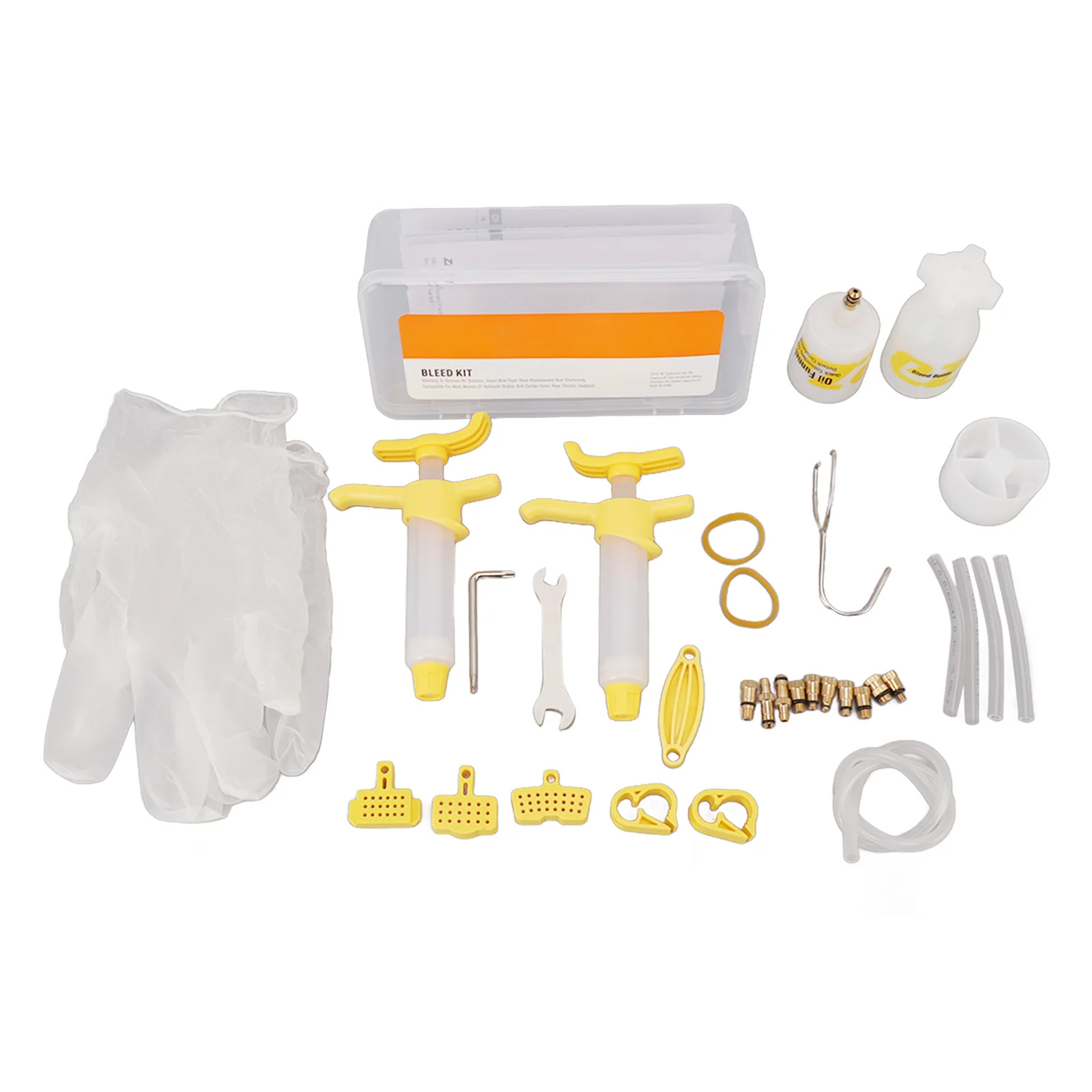 Disc Brake Bleed Kit Durable Plastic Easy Operation Box Packed Stable Oil Bike Bleed Kit for Repair Oiling