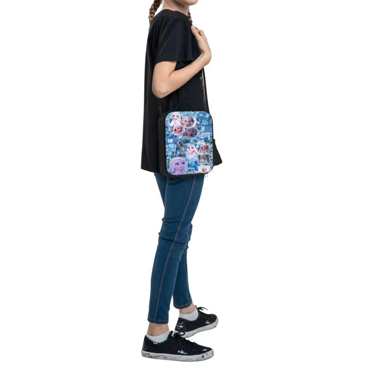 Custom Frozen Princess Elsa Thermal Insulated Lunch Bags Women Anime Lunch Tote for Outdoor Camping Travel Bento Food Box image 6