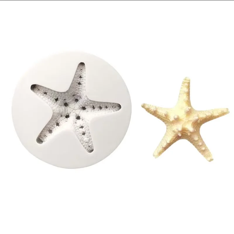 Sea Conch Starfish Shell Silicone Molds for Cake Decoration