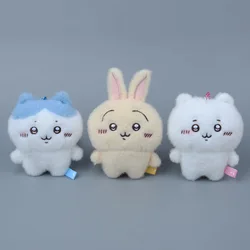 MINISO Kawaii Cartoon Anime Plush Pendant Cute Furry Chikawas Hachiware Usagi Plush Doll Pendant Keychain Toy Girl Heart Gift