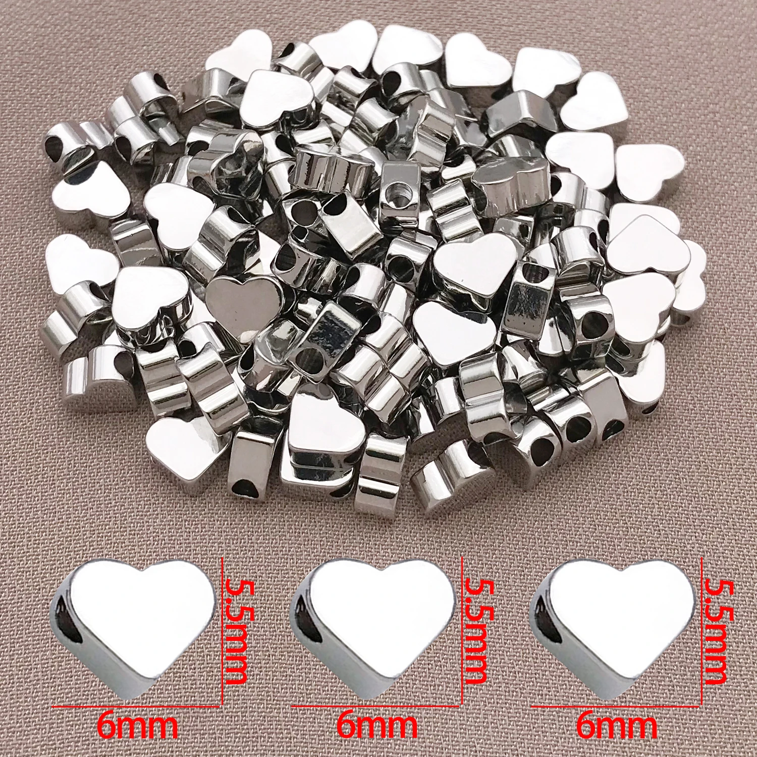 Different Styles of 10pcs 18K Copper Plated Real Golden Thick Silvery White Golden Spacer Beads, DIY Jewelry Making Accessories image 5