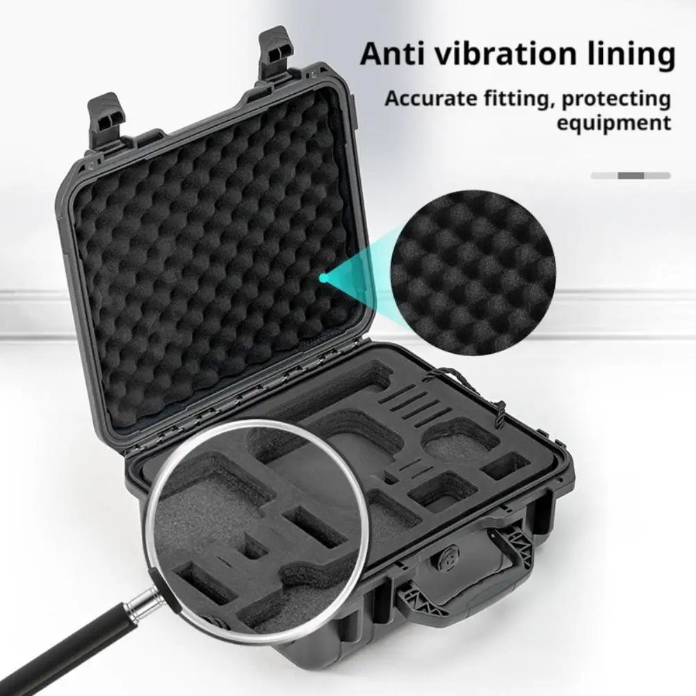 حافظة صلبة مقاومة للماء مكونة من طبقتين لكاميرا DJI Osmo Action 6 صندوق تخزين محمول للسفر مع ملحقات مقاومة للانفجار #6