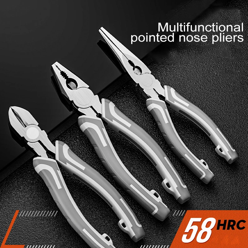 

Multifunctional Pliers Set Wire Cutters Crimping Tools Stripper for Cutting Peeler Professional Electrician Needle Nose Nippers