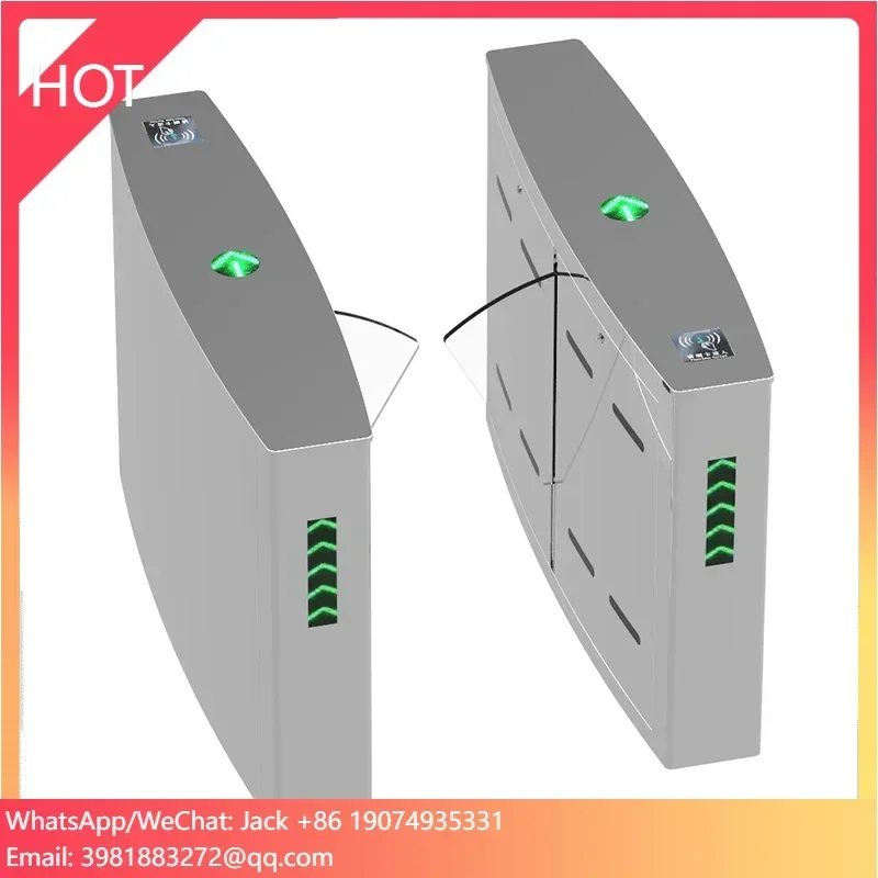 Automatic Turnstiles Access Control System Flap Barrier Gate For Factory Residential Hotel