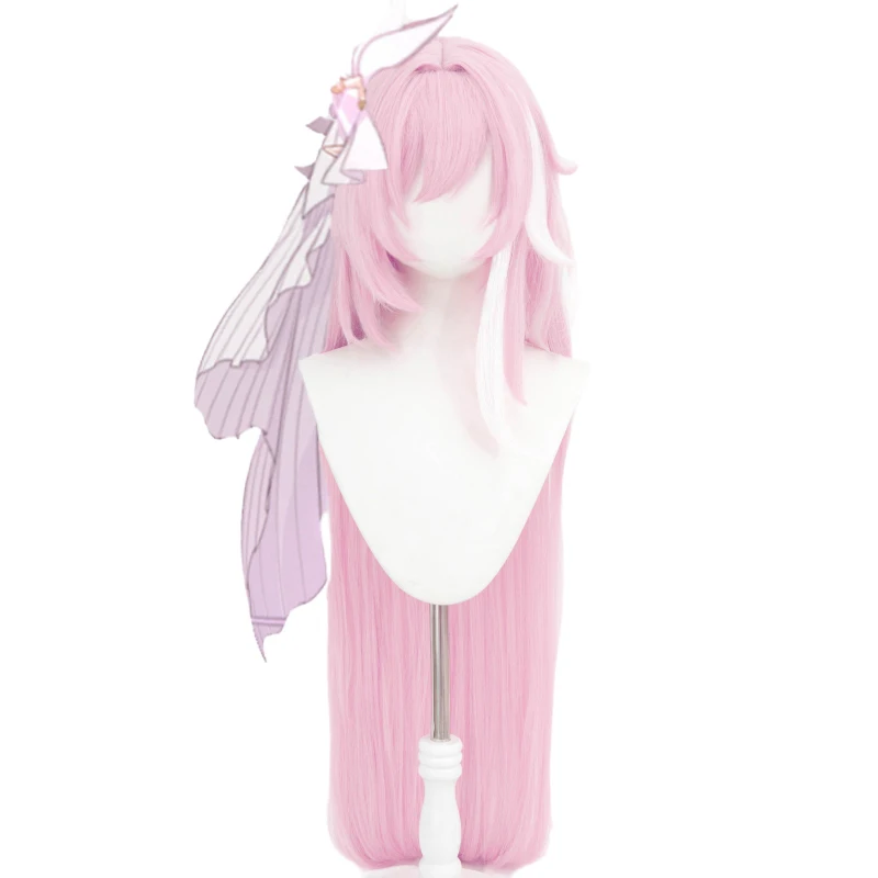 ND Elysia คอสเพลย์วิกผมผลกระทบ Honkai 3rd Archives คอสเพลย์ผมสีชมพูอ่อนวิกผมสําหรับเกม Comic Con Coser สังเคราะห์ทนความร้อน