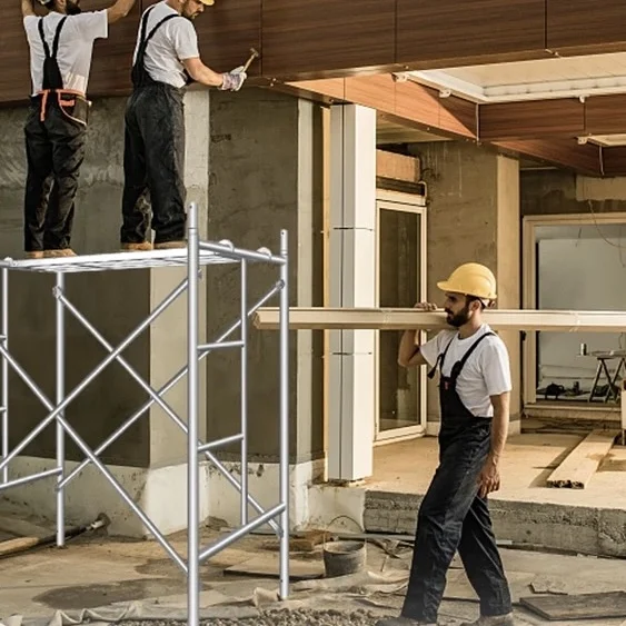 جودة عالية متعددة الوظائف قابلة للطي إطار من الألومنيوم الصلب السقالات التجمع السريع لفندق مستودع ورشة العمل الصناعية