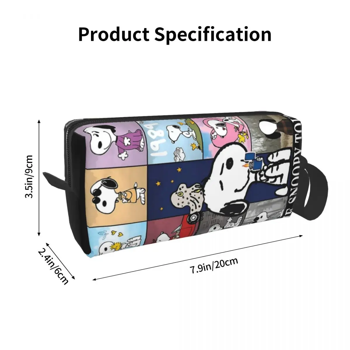 Cute Snoopy The Eras Tour grande borsa per il trucco Beauty Pouch Travel Cosmetic Bags Organizer per Unisex