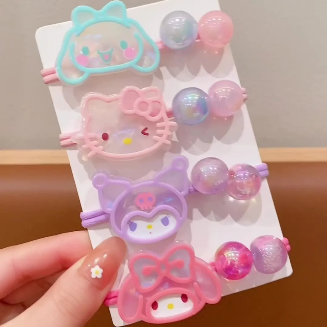 

Sanrio Cutekawaii Melody Cinnamoroll, новая милая повязка на голову с героями мультфильмов, прочная и не повреждаемая, аксессуары для волос с хвостиком, подарок на вечеринку