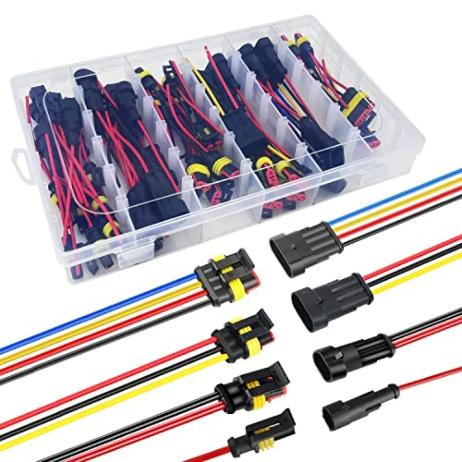 

Waterproof Wire Connectors Automotive Electrical Connectors Quick Disconnect/// with Gauge Wire 6 Kits