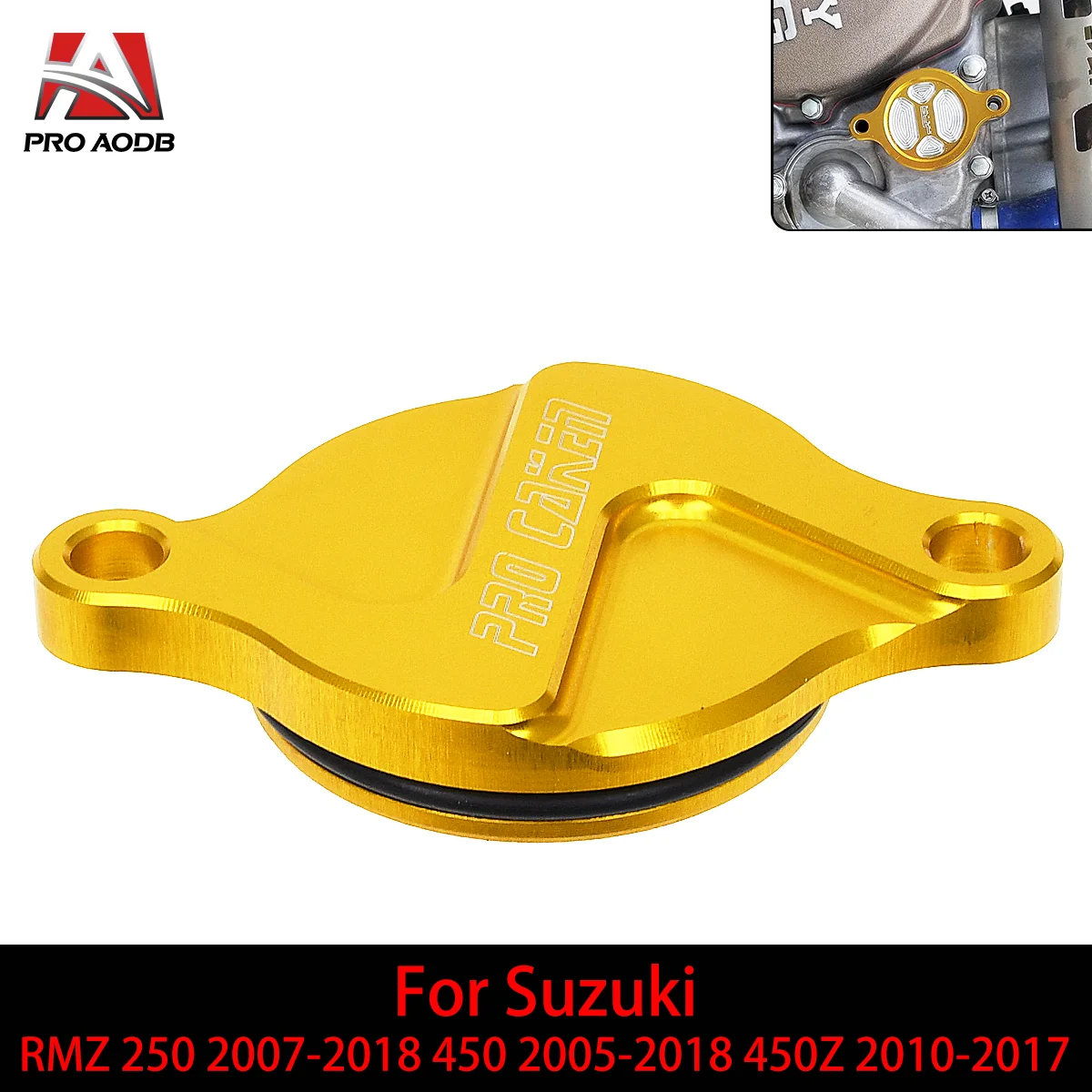 

Endurance Motocross accessories CNC Aluminum Engine Oil Filter Cover Cap For Suzuki RMZ 250 450 2005-2018 RMX 450Z 2010-2017 Etc