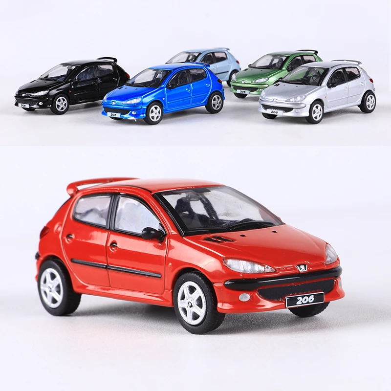 Shadow 1:64 206 Hatchback Red Blue Black Green Multicolor Simulated Alloy Diecast Model Car Children\'s Toy Collectibles