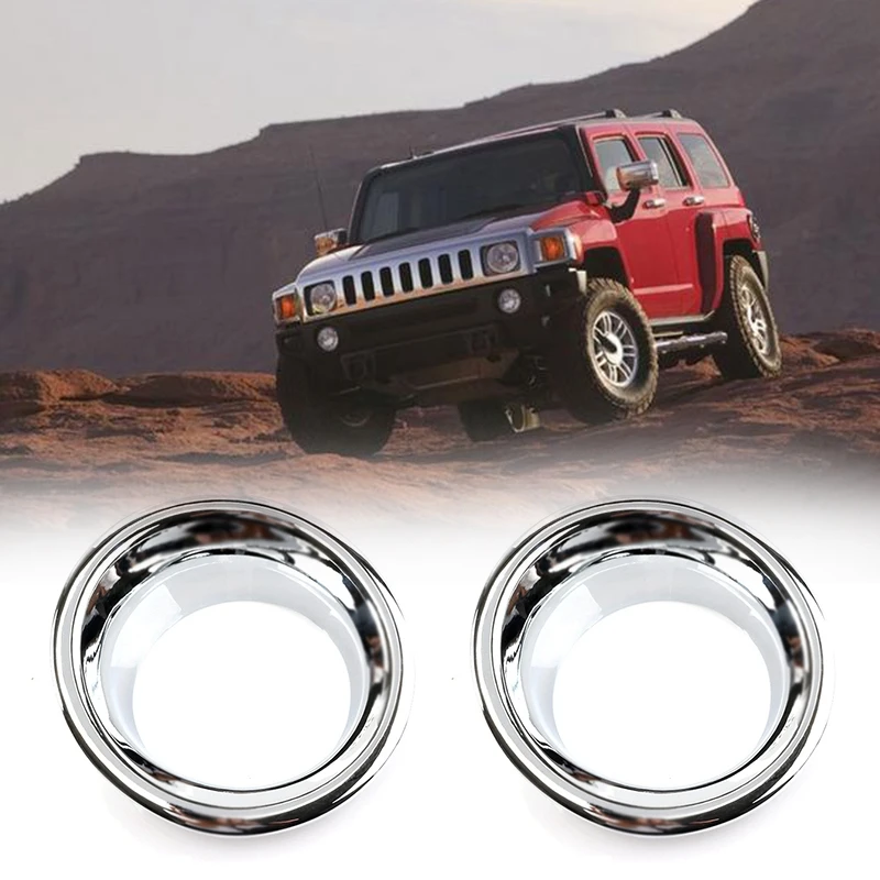 

Car Chrome Fog Light Lamp Trim Covers For HUMMER H3 2006-2010