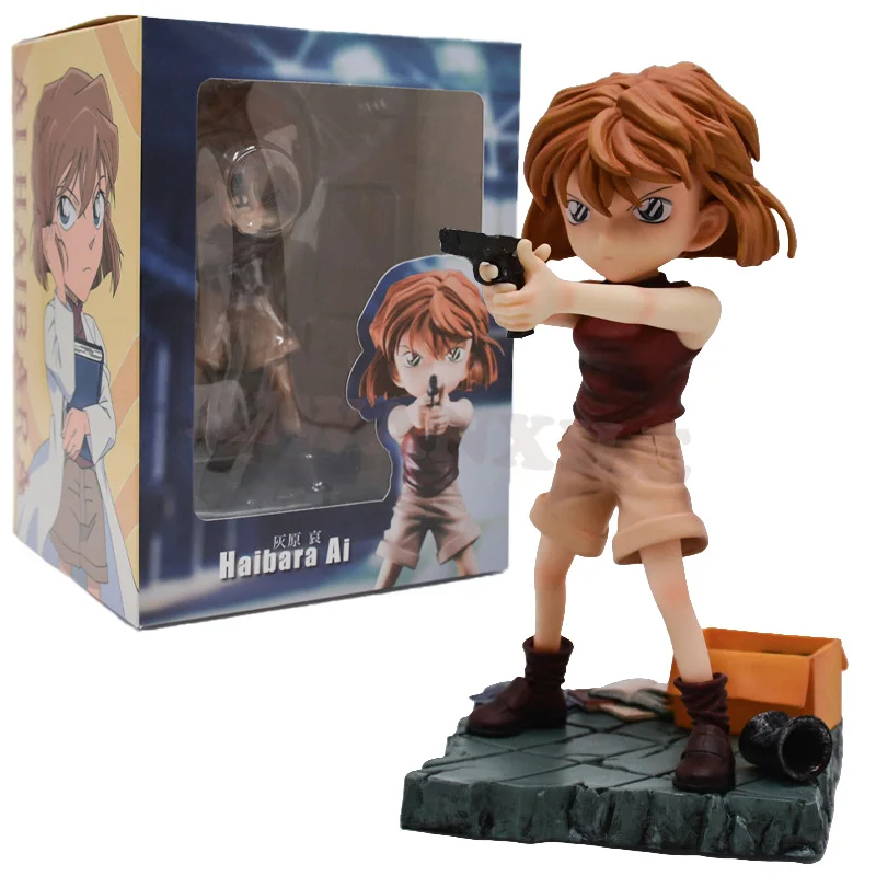 17cm Detective Conan Anime Figure Ai Haibara Action Figure Kudou Shinichi/Conan Edogawa Figurine Collectible Model Doll Toy Gift