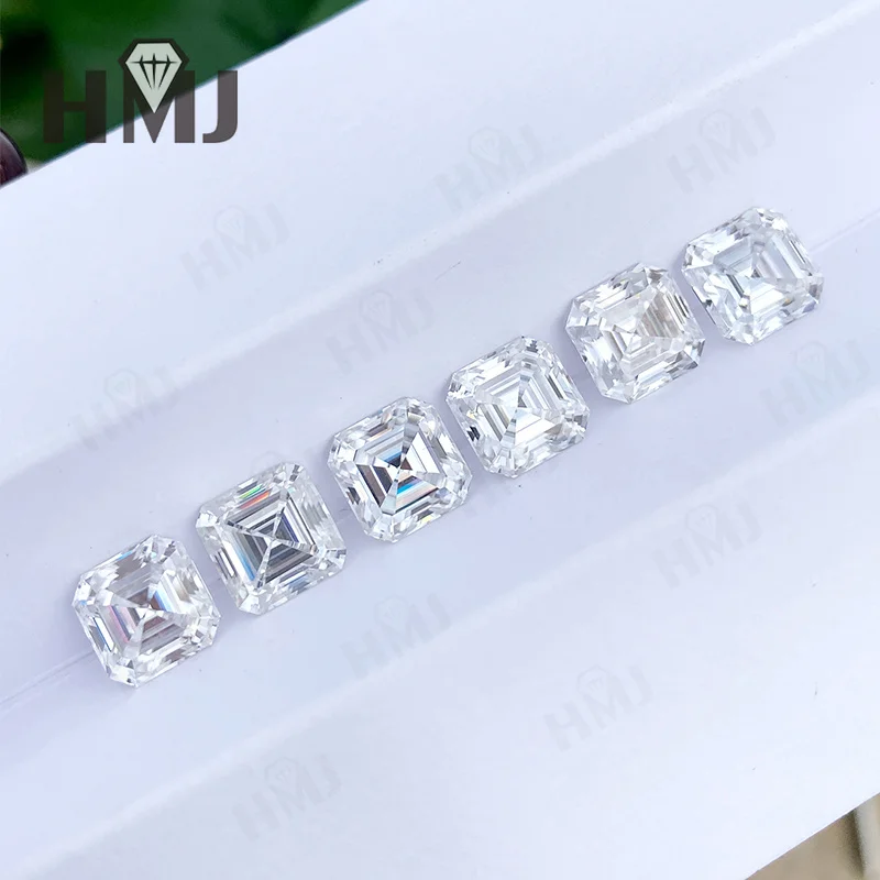 Großhandel Moissanit-Steine Asscher-Schliff Brillantschliff 0,35-10 Karat Lebendig Blau Champagnerfarben Laborgezüchtete Lose Edelsteine Perlen – Detail 8