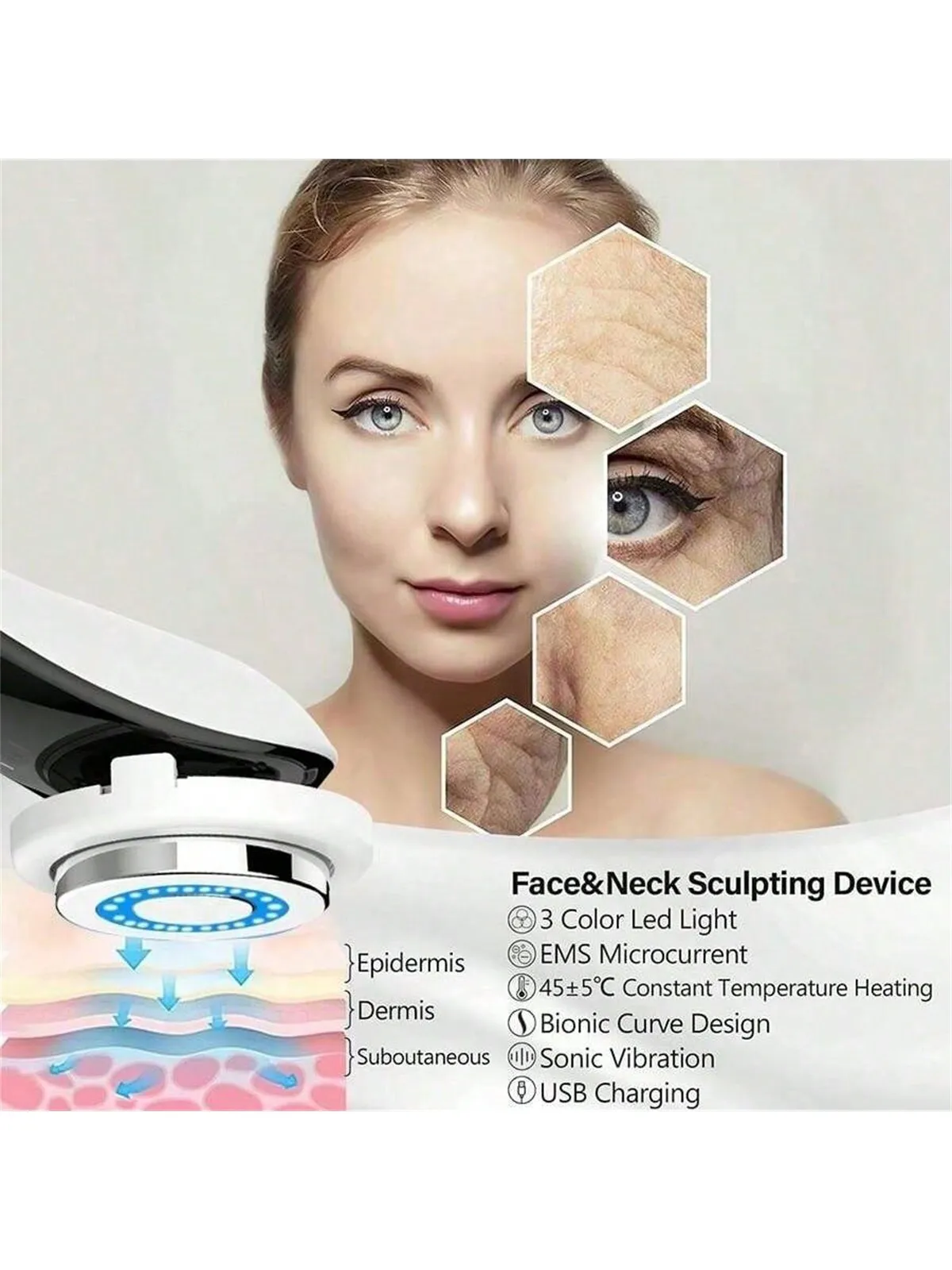 العناية بالبشرة رفع الوجه أجهزة تدليك العين رفع العناية بالبشرة تشديد تنظيف الوجه تدليك أدوات التجميل آلة الأجهزة المنزلية #6