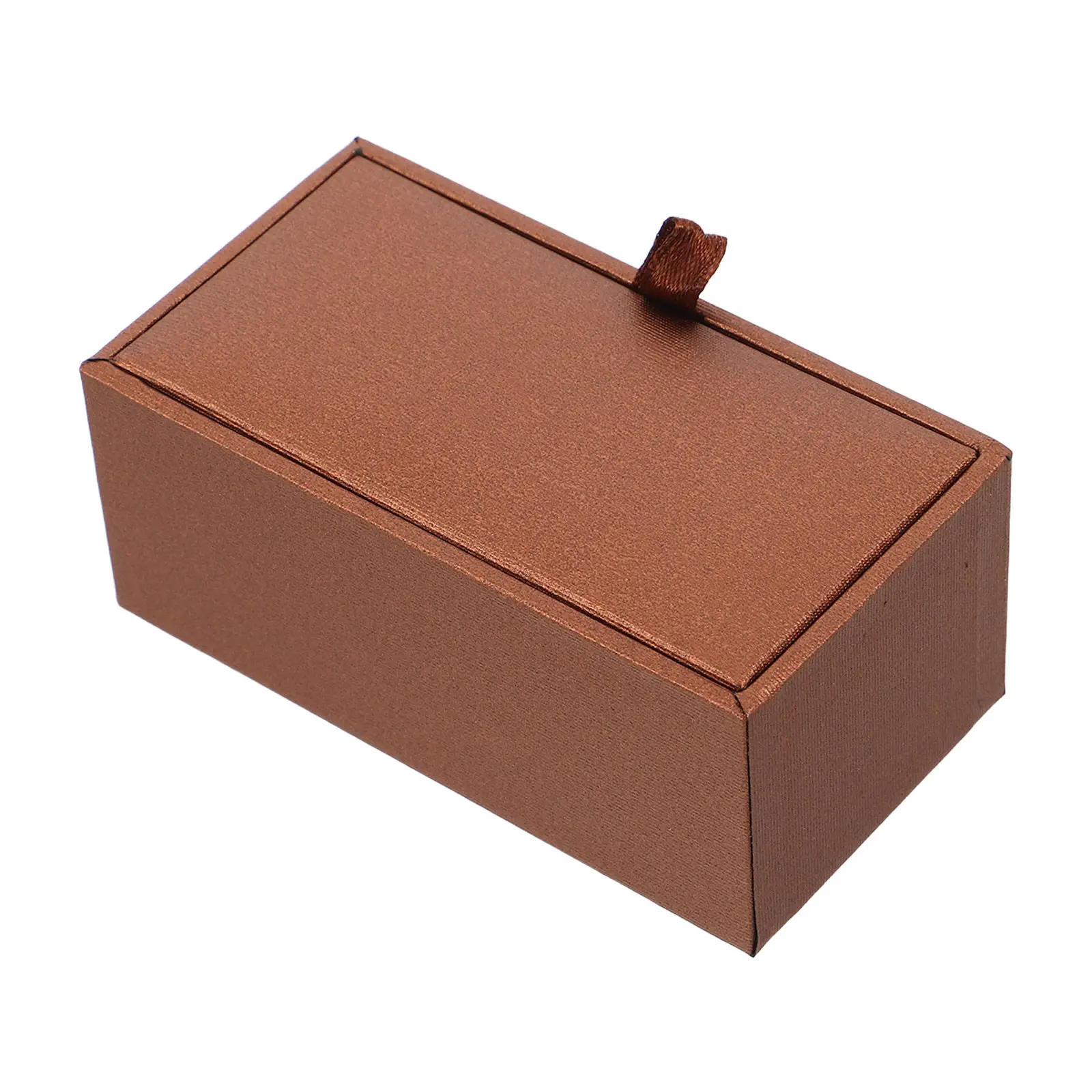 PU Jewelry Box Cufflink Organizer Soft Interior Travel Storage Display Case Groom Gift Small Accessories Box