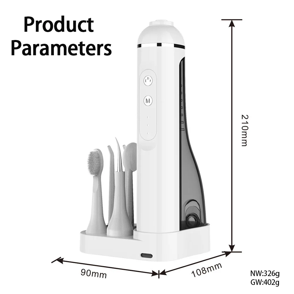 Portable Smart Sonic Tooth Cleaner Electric Dental Scaler Calculus Remover Plaque Tartar 4 in 1  Oral Irrigator Water Flosser