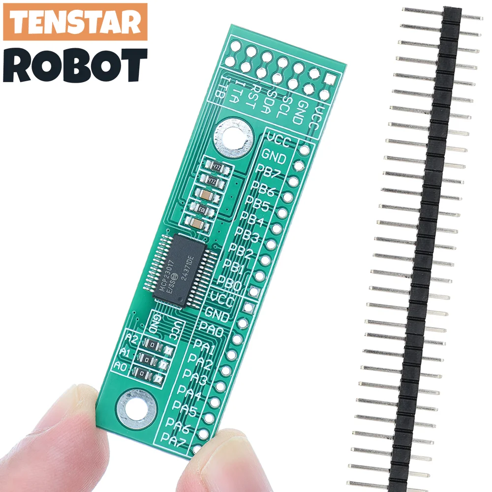 TENSTAR 2pcs MCP23017 16Bit I/O Expansion Board Module Pin PCB IIC I2C Interface To GIPO Converter 25mA