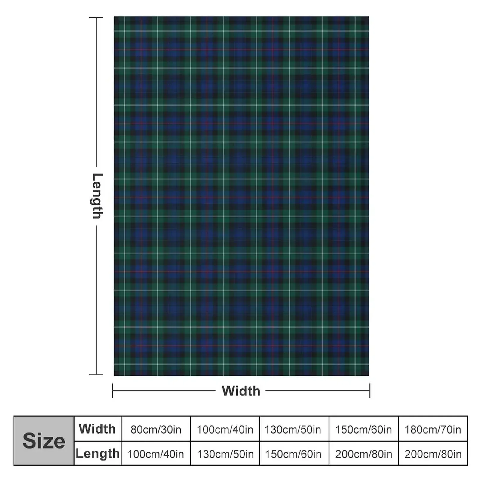 Clan Mackenzie Tartan Throw Blanket Beach for sofa Blankets