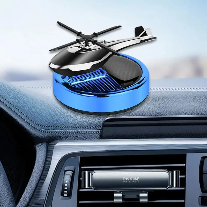 Solar Rotating Car Oil Diffuser Helicopter Shaped Decoration For Car Solar-Activated Scent Helicopter Freshener Diffuser For