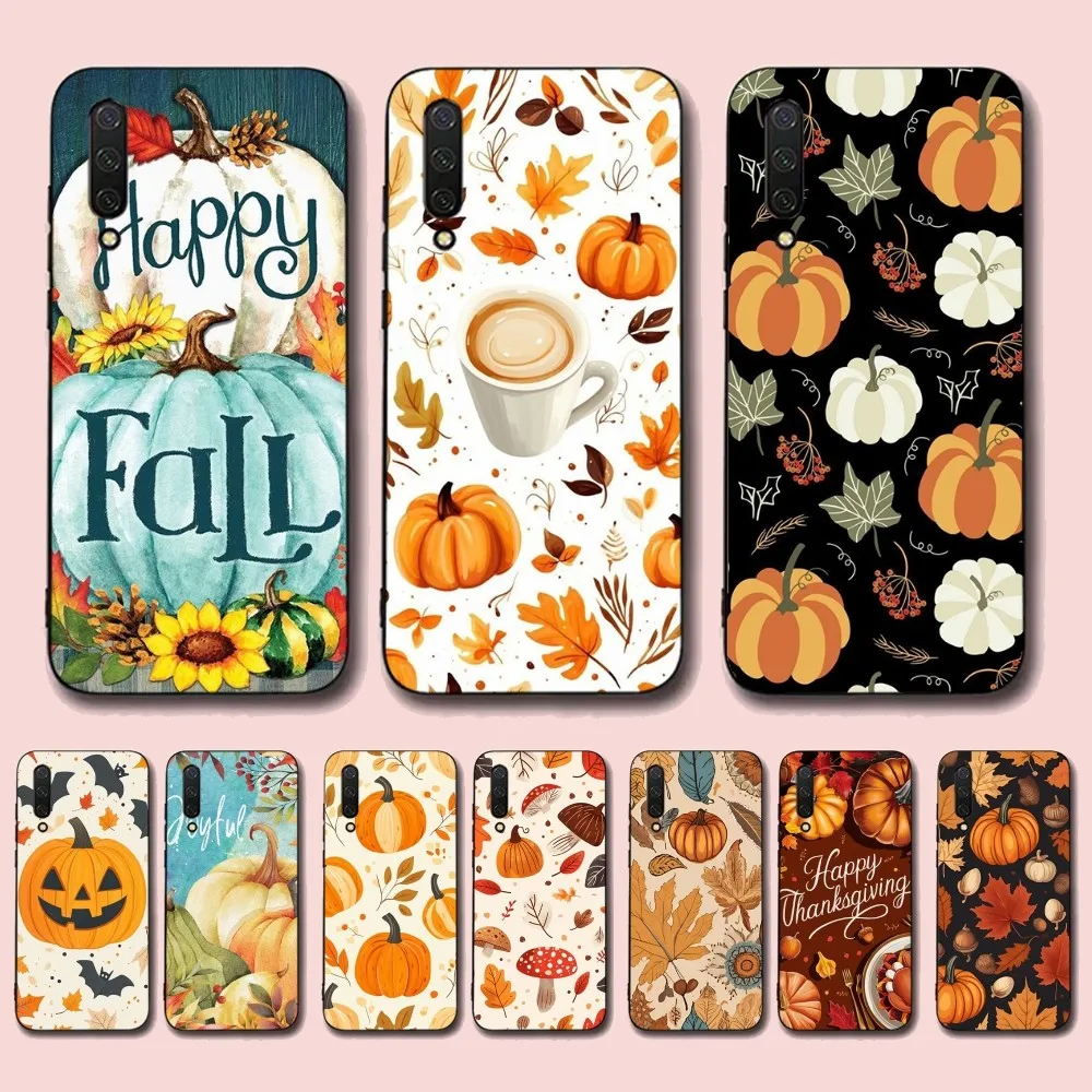 

Pumpkin Happy Fall Autumn Phone Case For Xiaomi Mi 5X 8 9 10 11 12 Lite Pro 10T PocoX3pro PocoM3 Note 10 Pro Lite