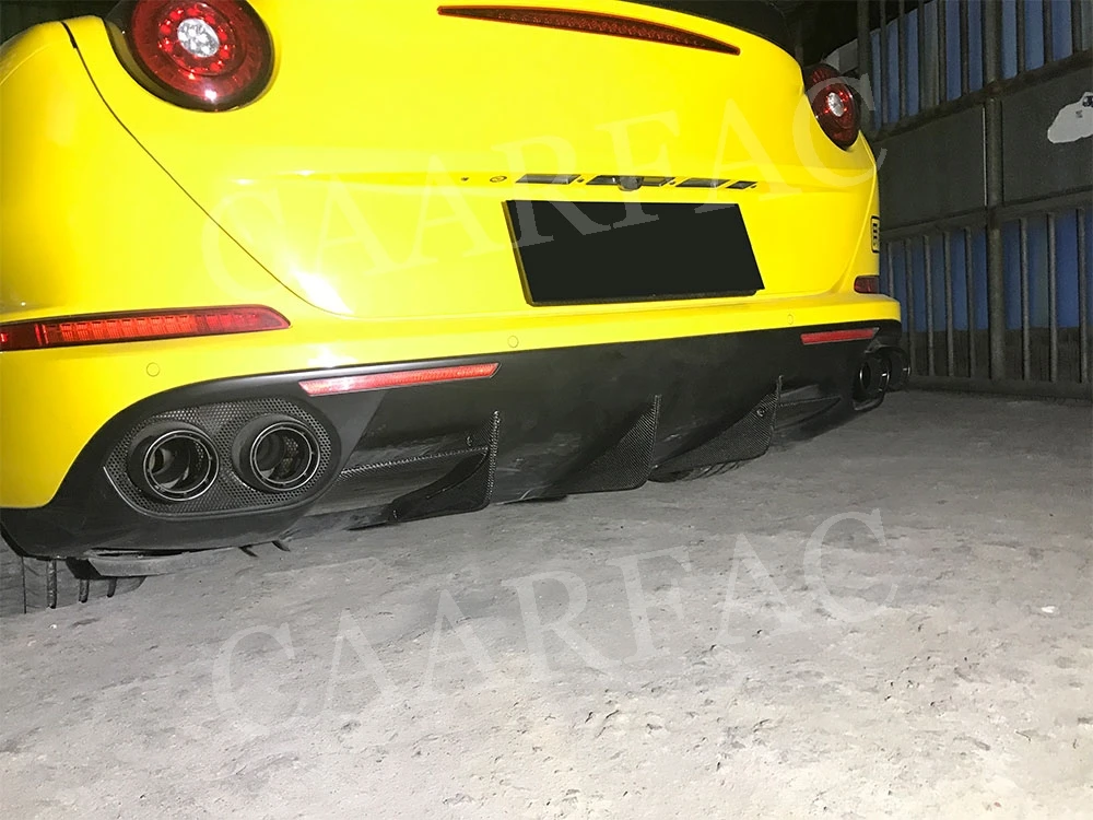 Carbon Fiber Rear bumper Diffuser FRP Black Rear Lip Spoiler for Ferrari California 2015 Auto Car Decoration
