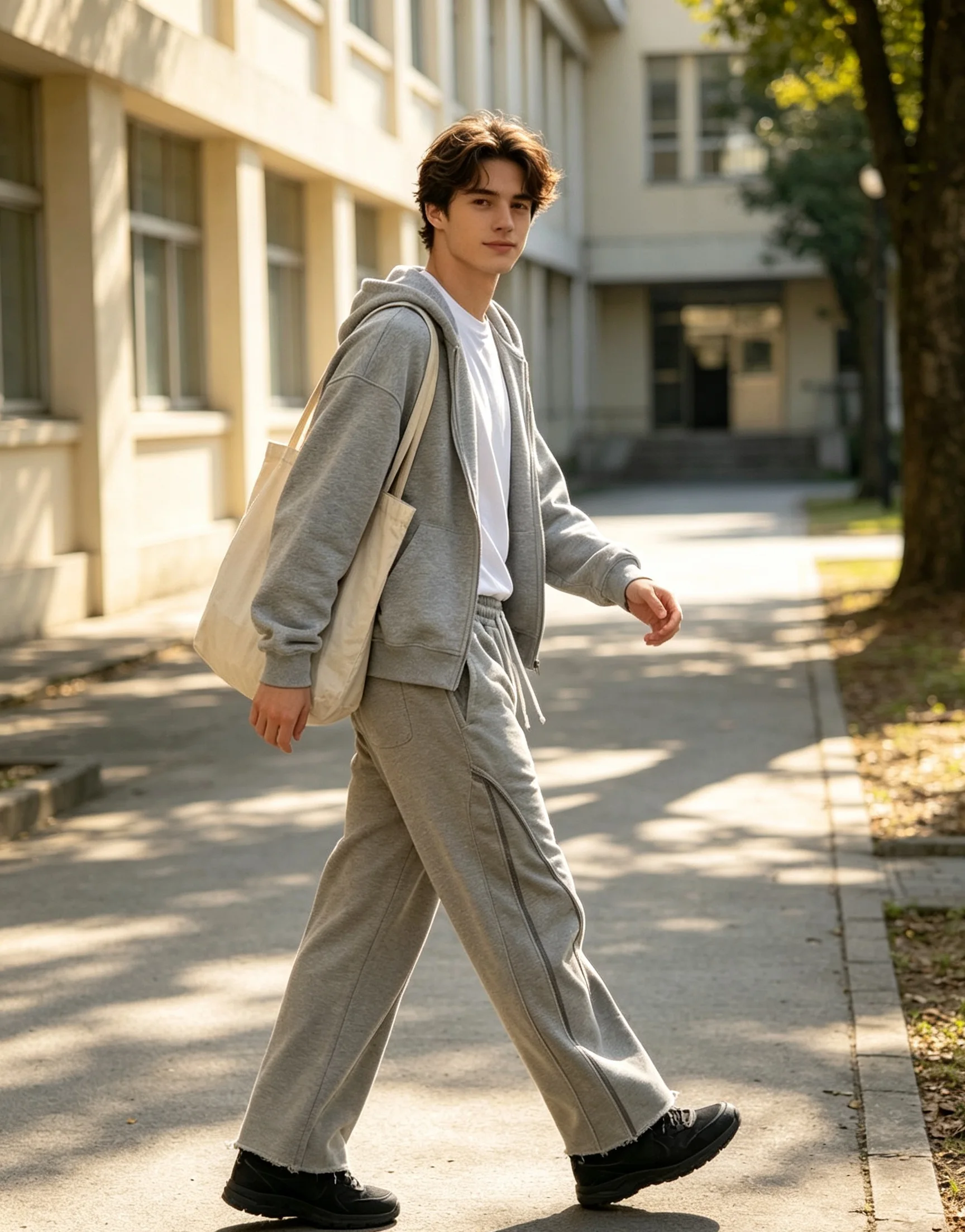 Grunge Skater Split Seam Flare Sweatpants Raw Hem Elastic Drawstring Trousers Hip Hop Alt Streetwear Unisex Pants