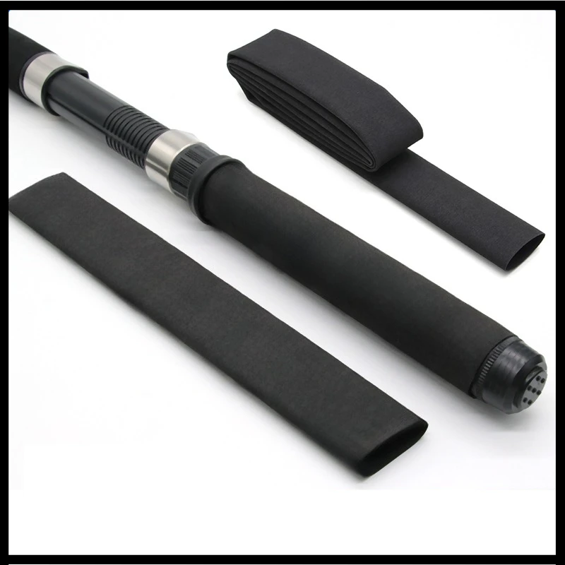 Solid Color Non-slip Heat Shrink Tube 2:1 Shrinkage Polyolefin Insulated Cable Sleeve for DIY Fish Rod Handle Wrapped Protection