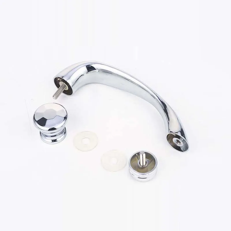 1PCS Curved Shower Room Handle Bathroom Door Hardware Glass Sliding Door Handle Hole Distance 145mm For Modern Bathrooms