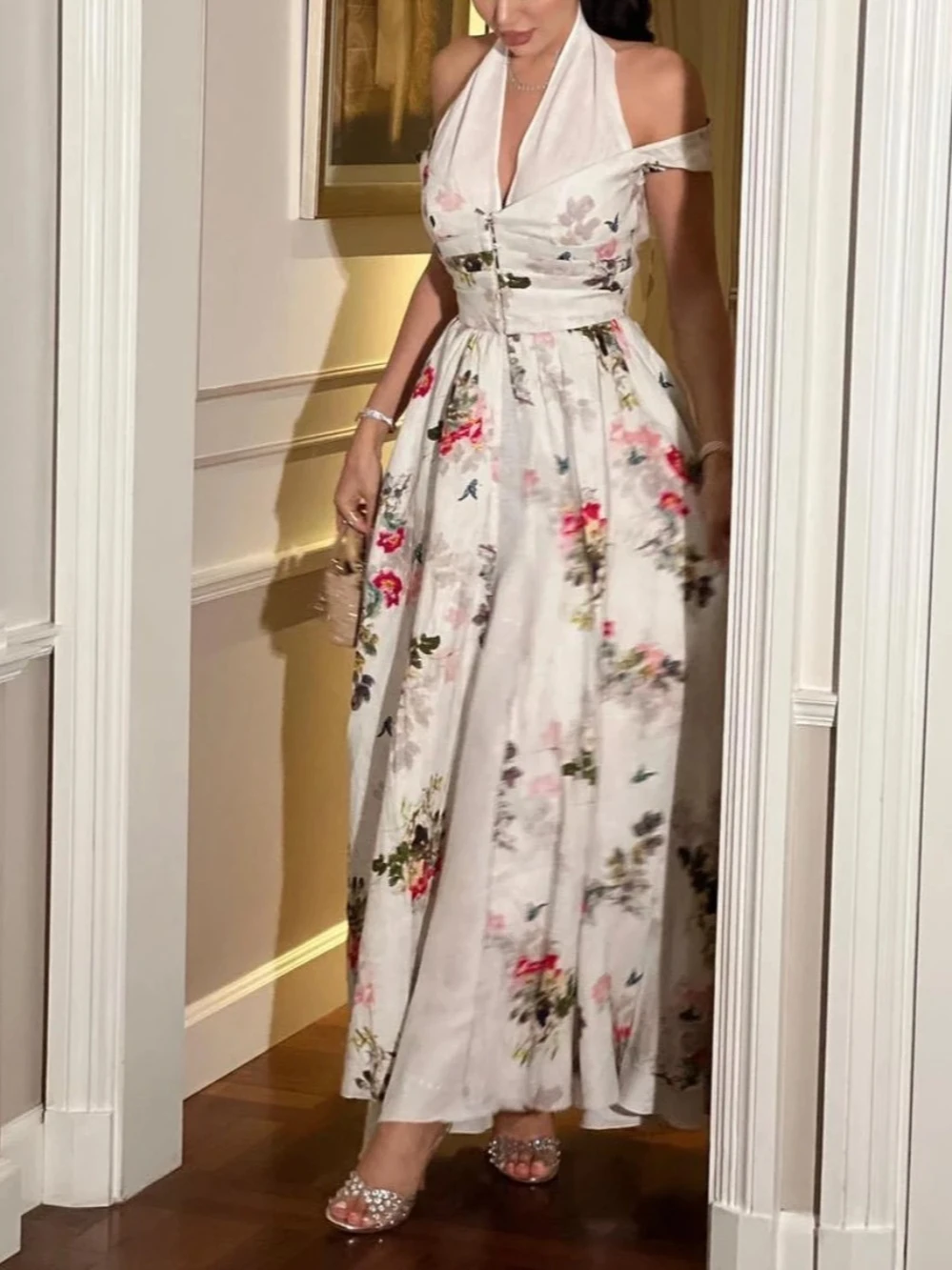 イード女性用ドバイドレスアバヤシフォンフラワージャラビヤラマダン ドバイロングドレスパーティードレスアラブロングローブモロッコカフタン