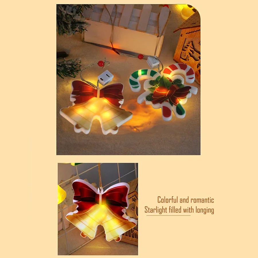 Creative Cartoon Night Light Home Christmas Decorative Cute Gift Santa Claus Lamp Built in Button Battery Christmas Trees Lights