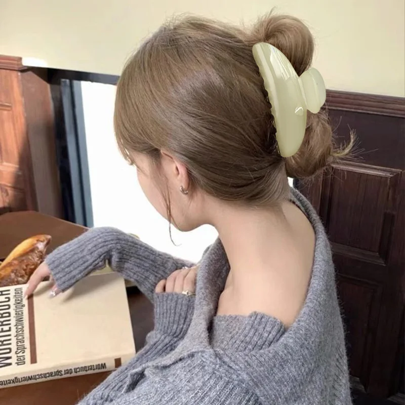 

10.8cm Hair Claws Clips for Women Sweet Jelly Crab Hair Clamps Barrettes Girls Ponytail Holder Big Shark Clip summer