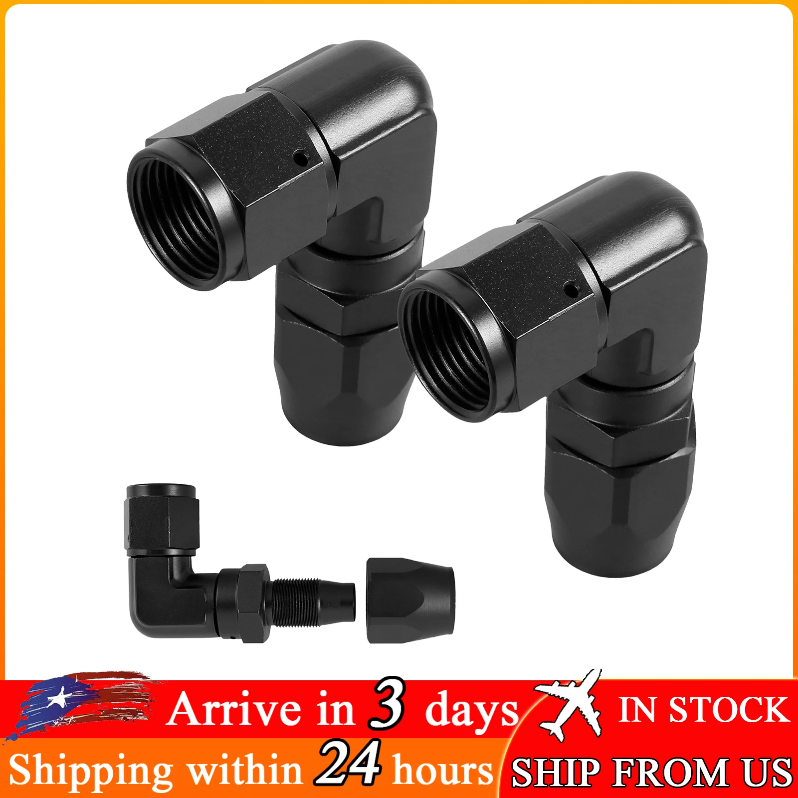 

3PCS 8/10AN 90° Swivel Hose End Fitting Low Profile Forged Hose Fitting Adapter Leakproof Hose End Fitting Hose End Fitting