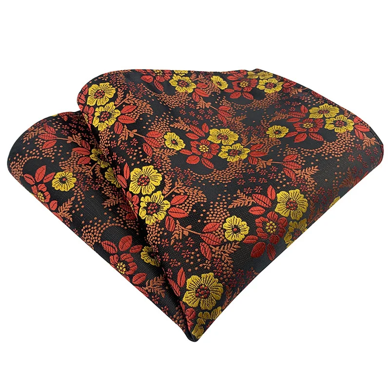 الرجال دعوى جيب منشفة فستان الصدر منشفة الرجعية دعوى الأزهار نقطة منقوشة نمط مربع وشاح الزفاف منديل 25*25 سنتيمتر المنديل #2