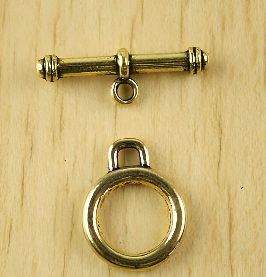 15sets  Alloy matel dark gold round toggle clasps HWH2072