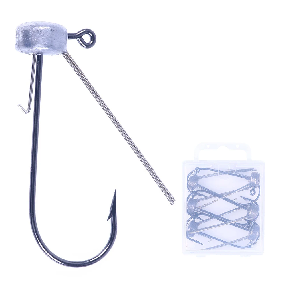 Anti-Haken-Angeljigkopfhaken, krautfreie Offset-Jighaken 3.5g 5.6g 6.5g, Krautabwehr für Softbait-Köder zum Jiggen