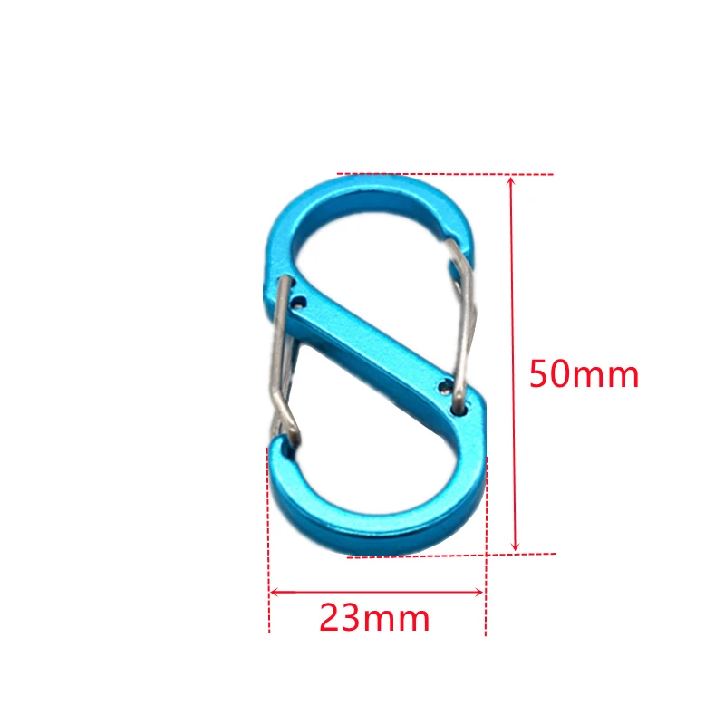 Spring Hook， Aluminum Alloy Carabiner， Spring Clasp ，Outdoor Backpack Camping Keychain Fishing Tools Lock Buckle Snap Clip Tools