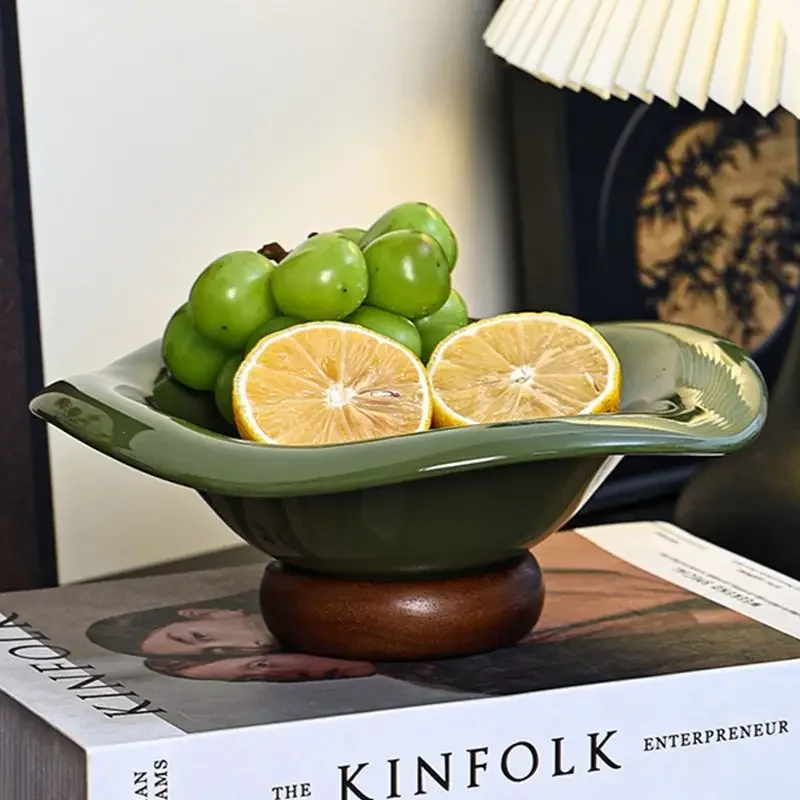 Pretty Ceramics Bowl Fruit Bowls Living Room Desktop Unique Decoration Bowl Dinner Hospitality Food Provide Aesthetic Tableware