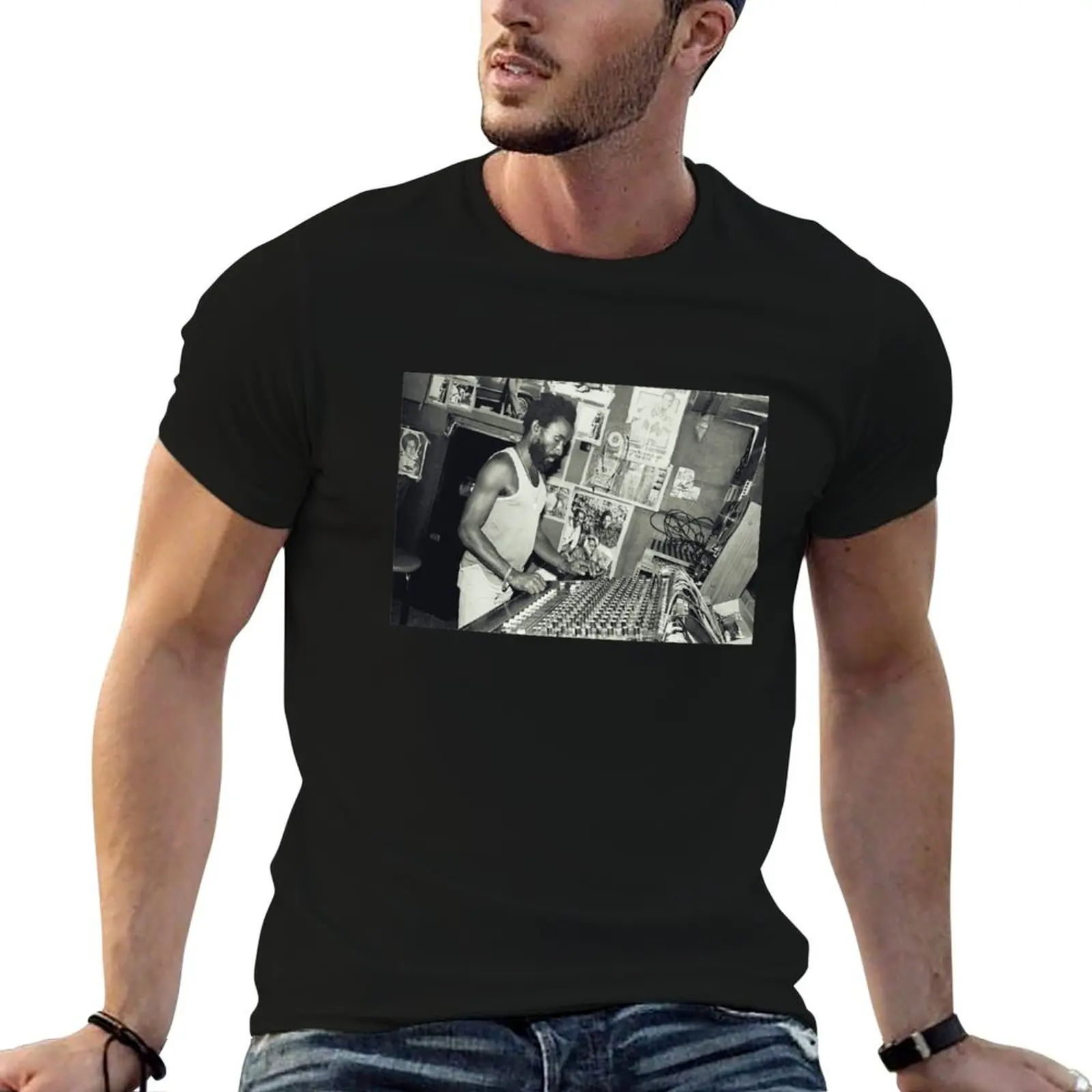 

Lee graphic Black shirt shirts pack man T-Shirt t Scratch in Reggae Arc cotton t Perry