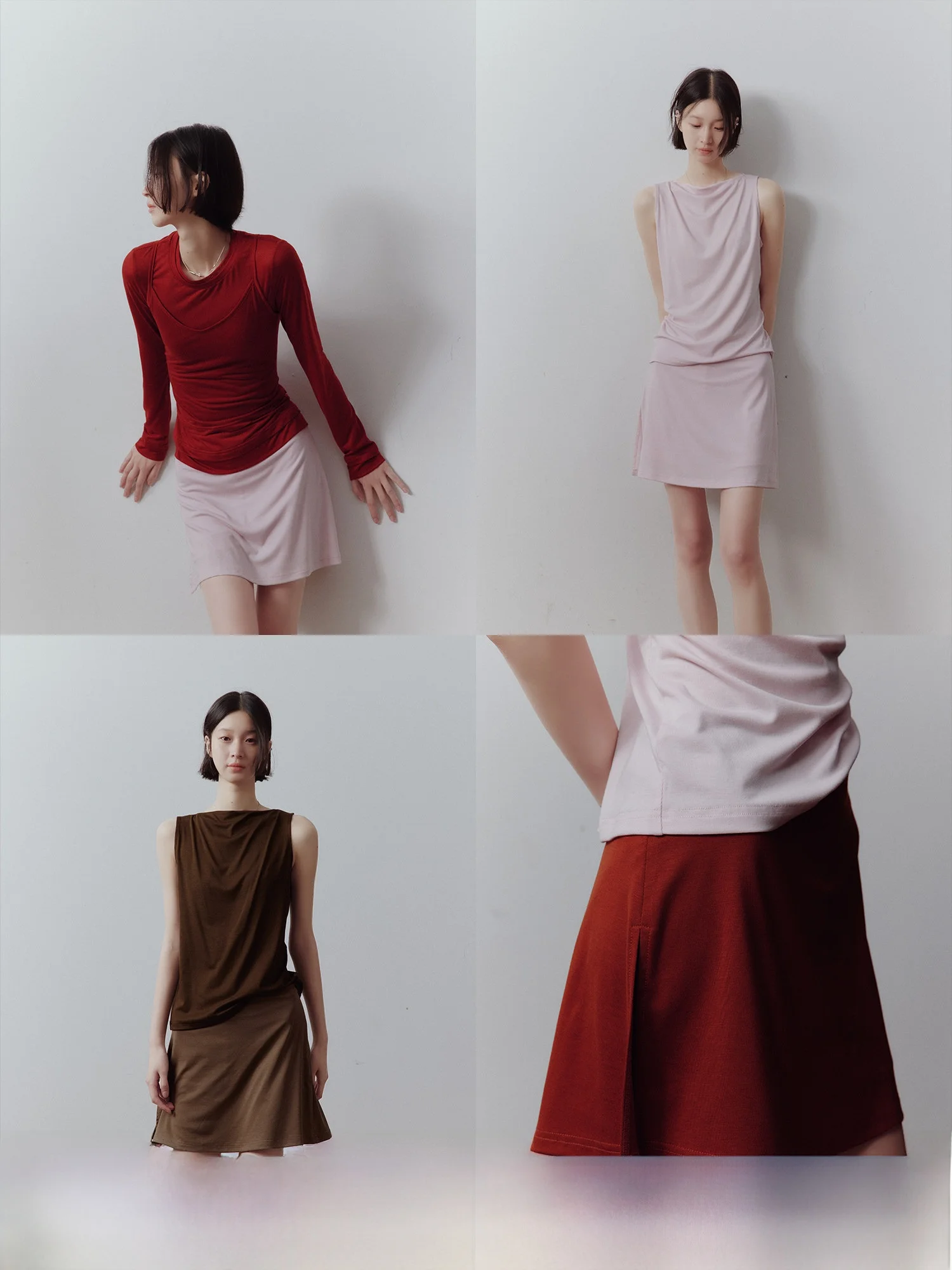 

Дышащие легкие мягкие трикотажные юбка-брюки FUSSED Tee-Color для девочек, весна-лето, А-силуэт, миди, на молнии