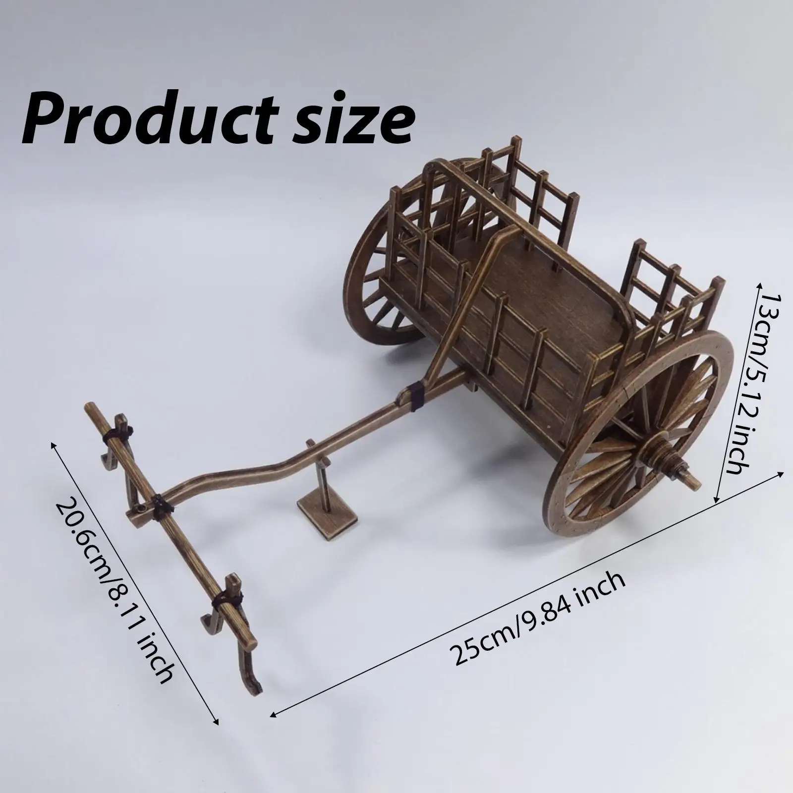 

1/10 Ancient Chinese Carriage Model Building Kit Traditional Chinese Vehicle DIY Craft Toy for Hobbyists