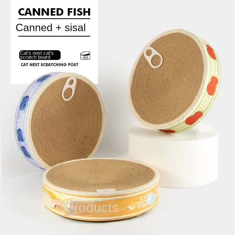 round-four-seasons-universal-oversized-cat-scratching-board-wear-resistant-non-dandruff-toy-sisal-nest-pet-supplies-accessories